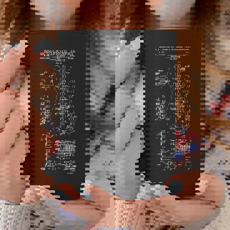 ベースギター特許プリント 1961 ヴィンテージ特許音楽 コーヒーマグ 面白い贈り物