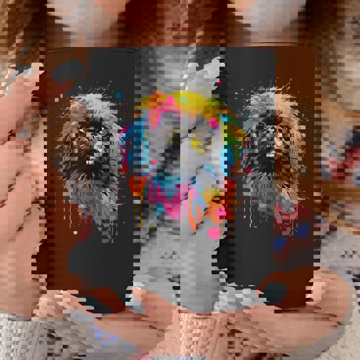 ペキニーズに描かれたペキニーズに描かれたかわいいペキニーズ犬 コーヒーマグ 面白い贈り物