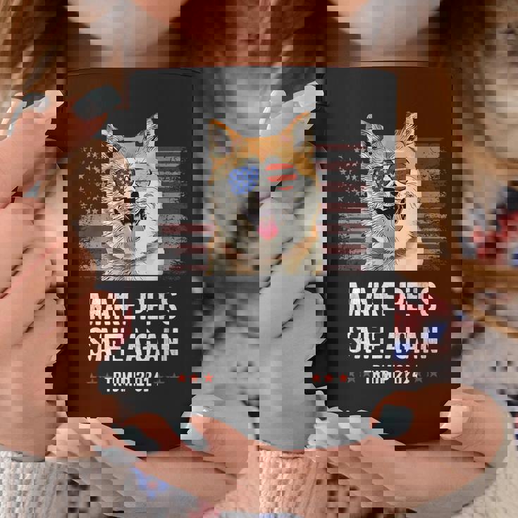 ペットを再び安全に 秋田犬 トランプ 2024 コーヒーマグ 面白い贈り物