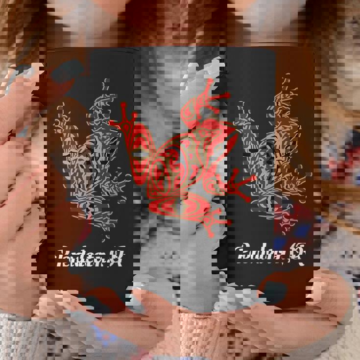 ペンドルトン、またはレッドブラックフロッグ ネイティブアメリカン パシフィックnw コーヒーマグ 面白い贈り物