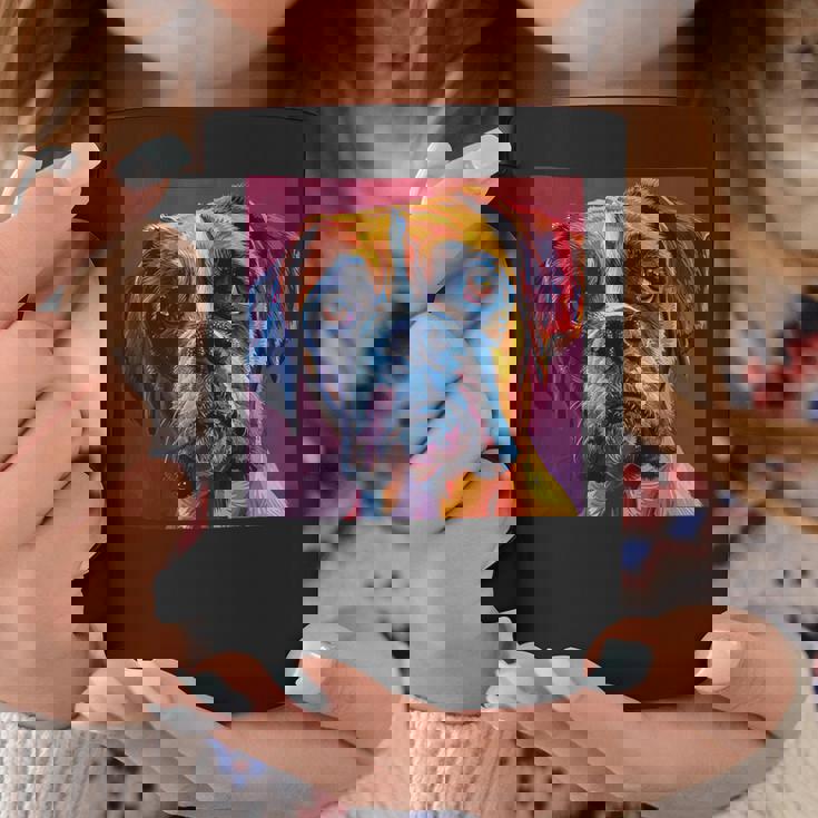 ボクサー 犬 カラフル イラスト グラフィック コーヒーマグ 面白い贈り物