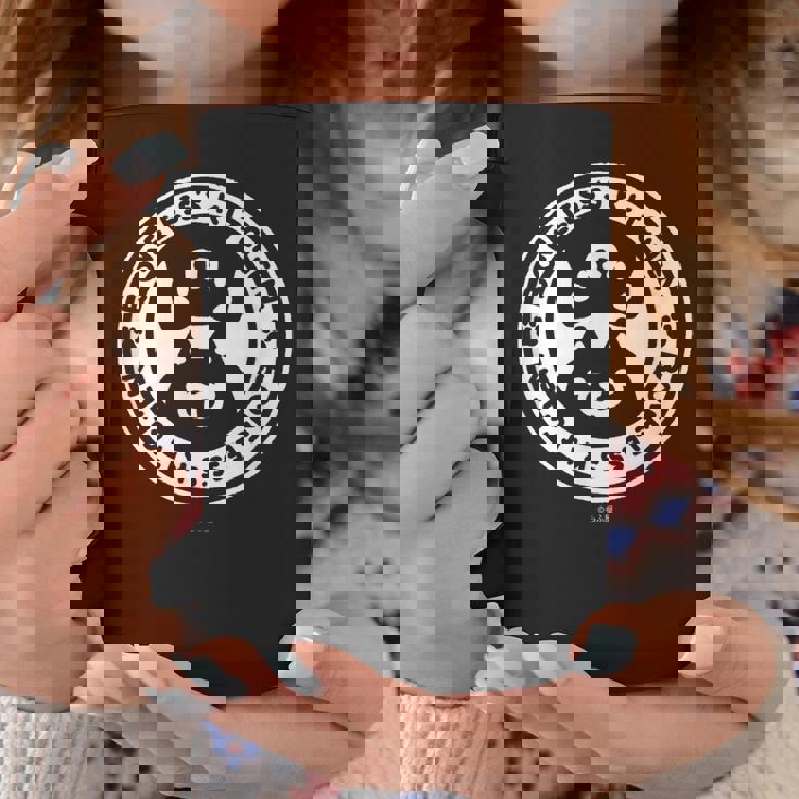 ボンレス犬とボンレス猫 ロゴ ダークカラー コーヒーマグ 面白い贈り物