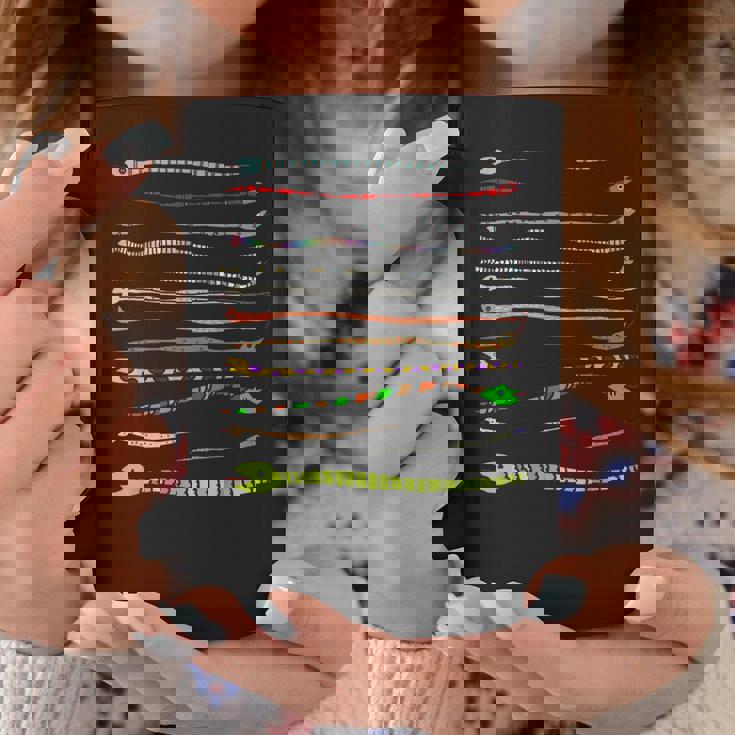 ボーダー カラフル Pop 爬虫類 かわいい オリジナル ヘビ柄 手描き フロント ボーダー イラスト おもしろ コーヒーマグ 面白い贈り物