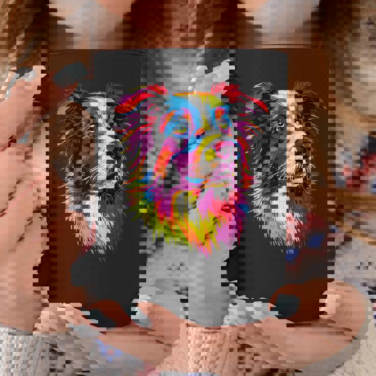 ボーダーコリー ポップアート レインボーカラー カラフル ボーダーコリー コーヒーマグ 面白い贈り物