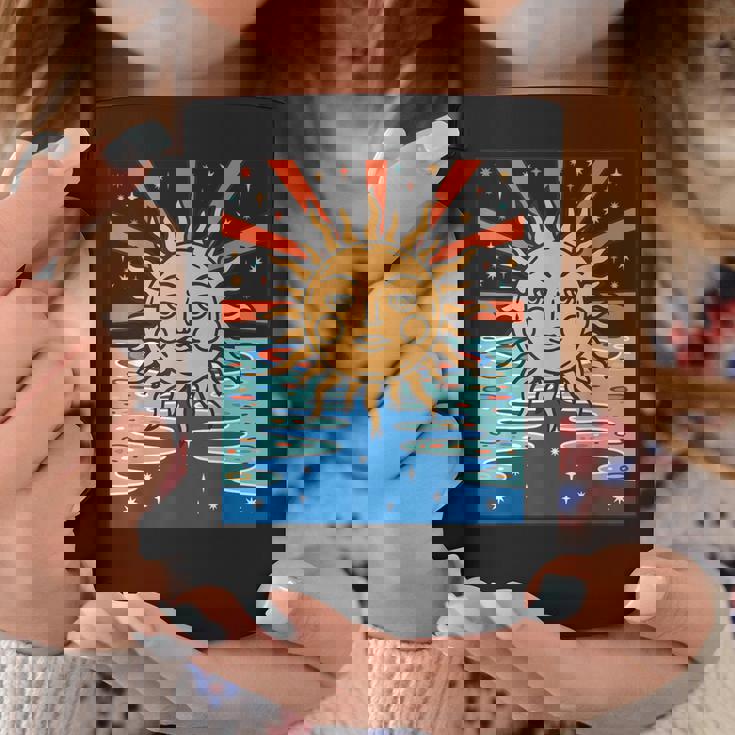 ボーホー 太陽と月 天体 三日月 フェイズ コーヒーマグ 面白い贈り物