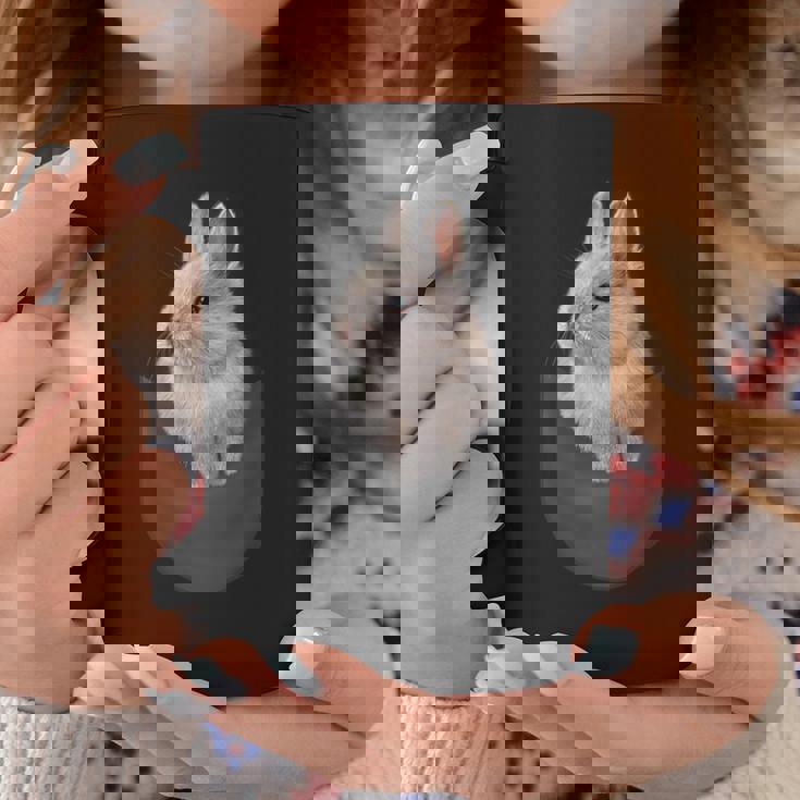 ポケット ホワイト 子ウサギ コーヒーマグ 面白い贈り物