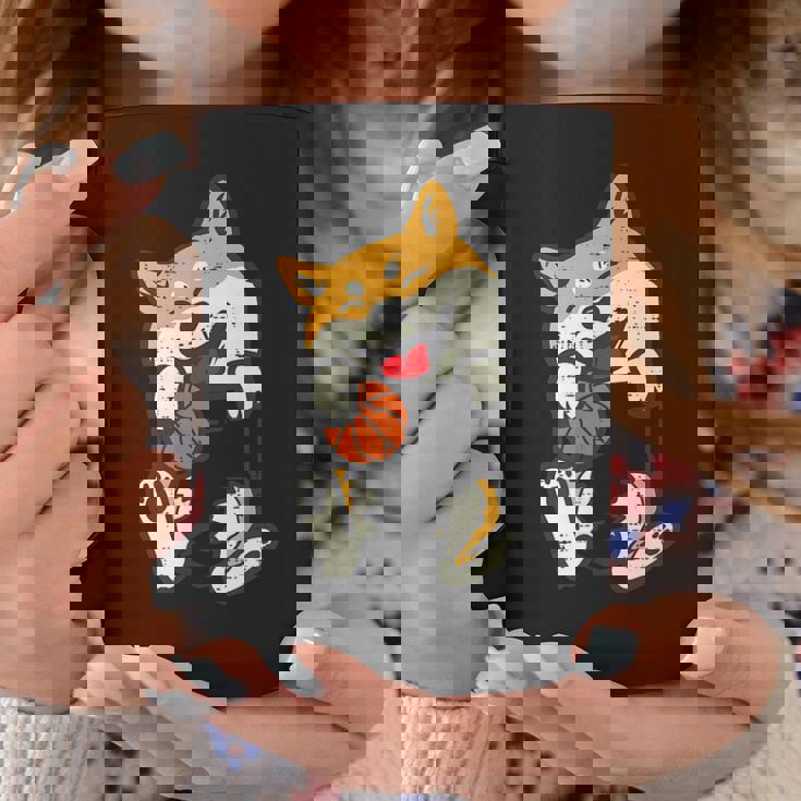 ポケット 柴犬 バスケットボール かわいい バラー 犬 メンズ レディース キッズ コーヒーマグ 面白い贈り物