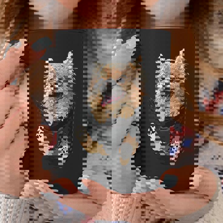 ポケットに入ったチワワ チワワ 長髪 チワワ 犬好き コーヒーマグ 面白い贈り物