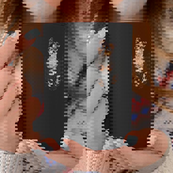 ポケットに入った面白いシェットランドシープドッグ シェルティー愛好家に コーヒーマグ 面白い贈り物