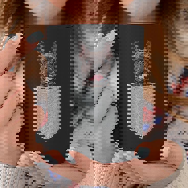 ポケットの中のフレンチブルドッグかわいいフレンチブルドッグオーナーギフト コーヒーマグ 面白い贈り物