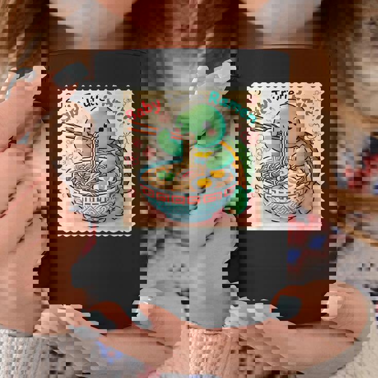 ポップ 和 アート 切手 かわいい 赤ちゃん 亀 ラーメン コーヒーマグ 面白い贈り物