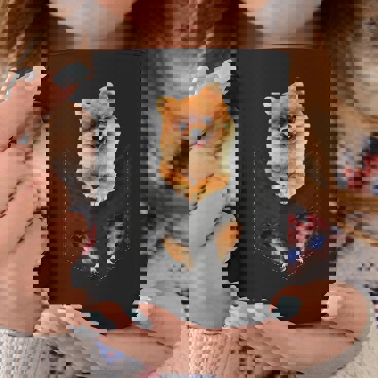 ポム犬愛好家のためのポケットに入った面白いポメラニアン。 コーヒーマグ 面白い贈り物