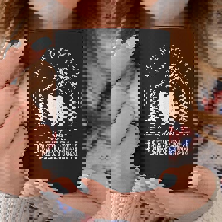 ポメラニアンライフベターママパパ犬 コーヒーマグ 面白い贈り物