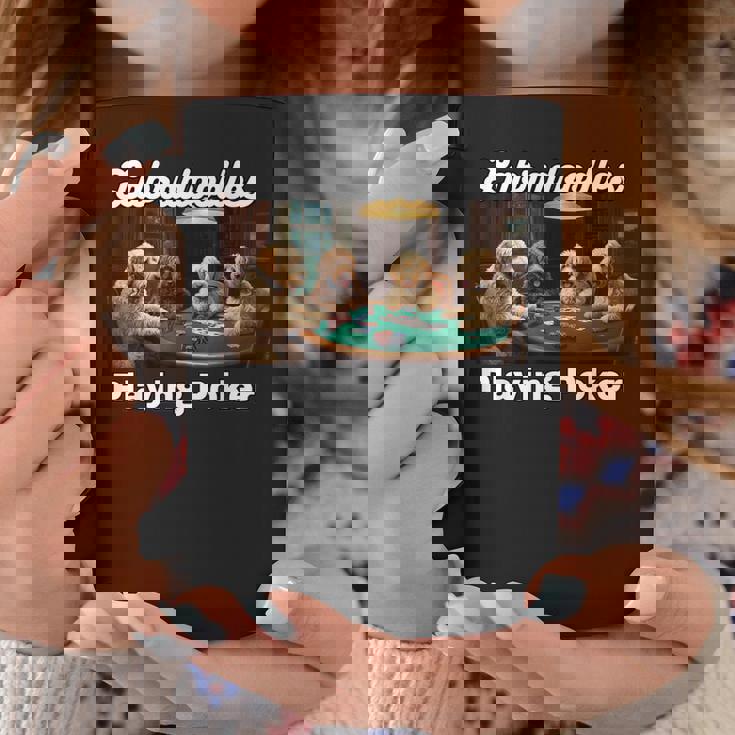 ポーカーをする犬 ラブラドゥードル オーストラリアの犬 ラブラドゥードル コーヒーマグ 面白い贈り物