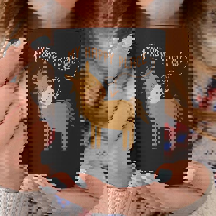 マイハッピープレイス I 馬好き I 乗馬 I 馬術用の馬 コーヒーマグ 面白い贈り物