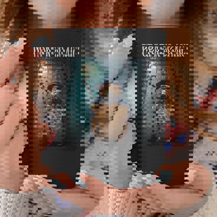 マジック・ファニー・ウィザード・キャットのためにパープレイしよう コーヒーマグ 面白い贈り物