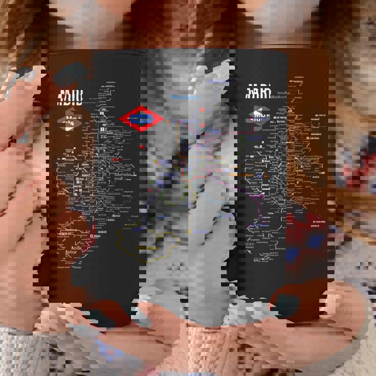 マドリード スペイン メトロ 地下鉄 電車地図 ギフト コーヒーマグ 面白い贈り物