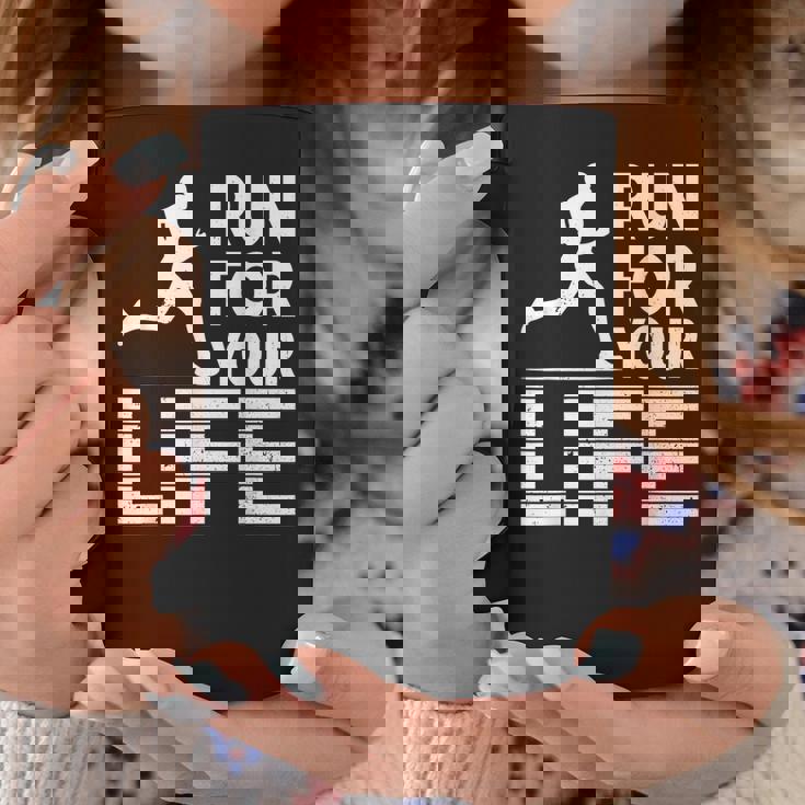マラソンランナー Run For Your Life ランニング コーヒーマグ 面白い贈り物