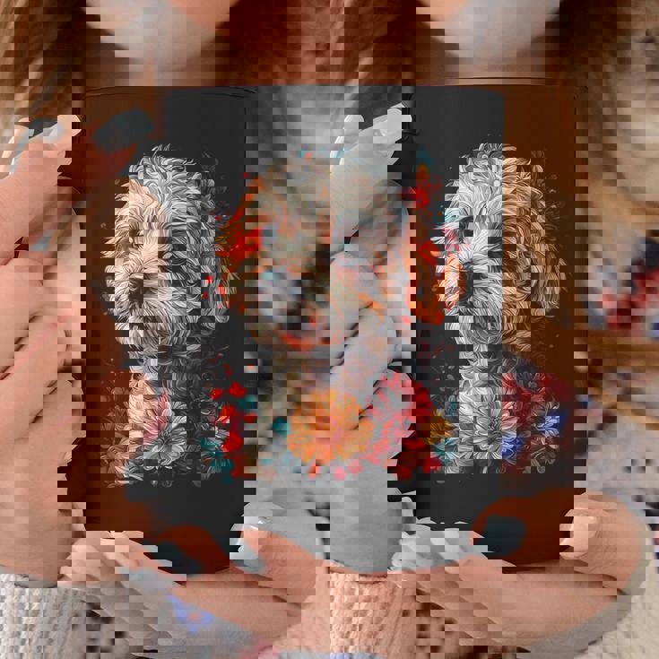 マルチプー犬 グラフィック ペット イラスト マルチプー コーヒーマグ 面白い贈り物