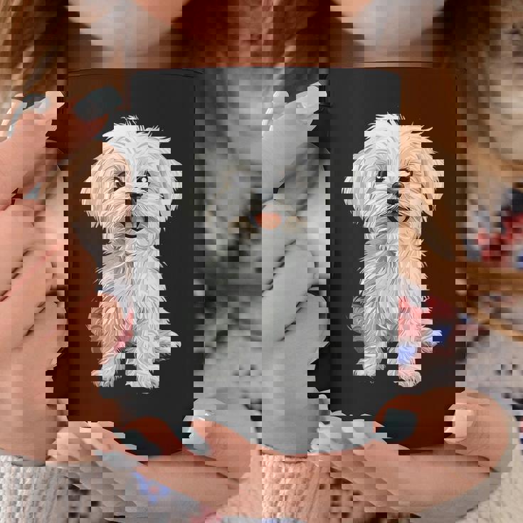 マルチーズ 犬 グラフィック ペット イラスト マルチーズ コーヒーマグ 面白い贈り物