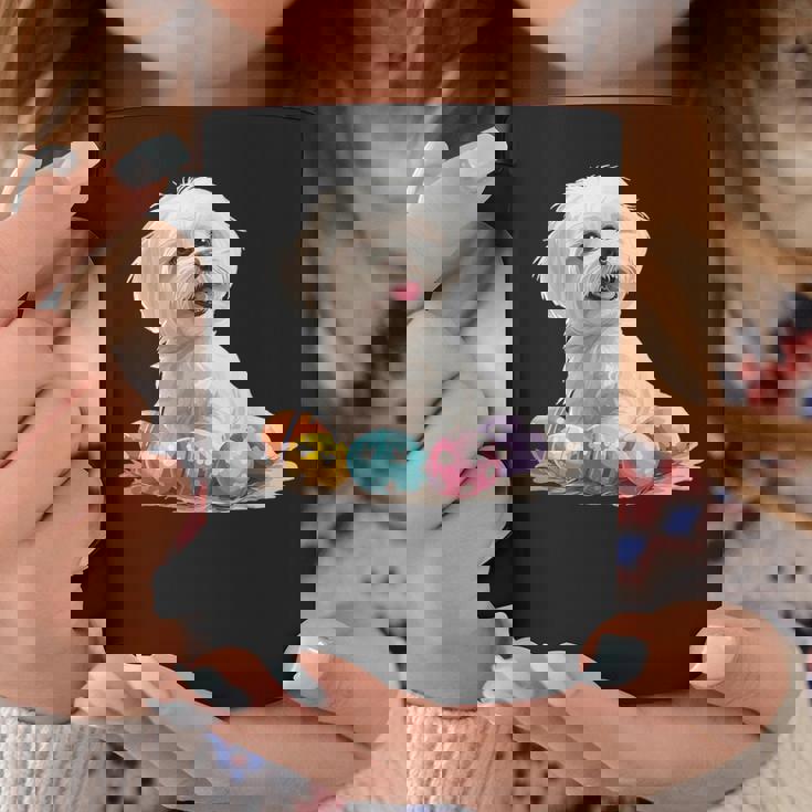 マルチーズ 犬 犬種 ハッピーイースター メンズ レディース キッズ コーヒーマグ 面白い贈り物