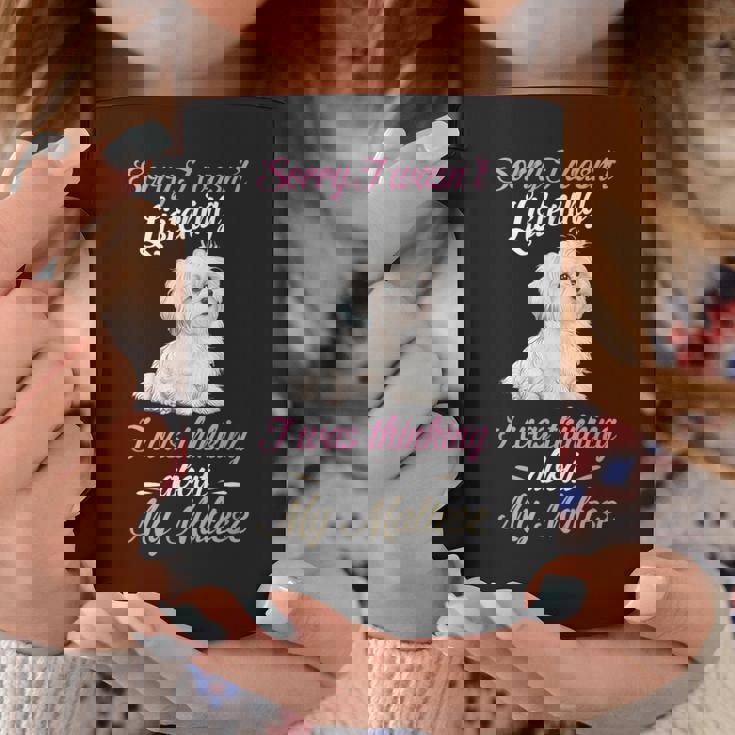 マルチーズすみません、マルチーズ犬の飼い主マルチプーの話を聞いていませんでした コーヒーマグ 面白い贈り物