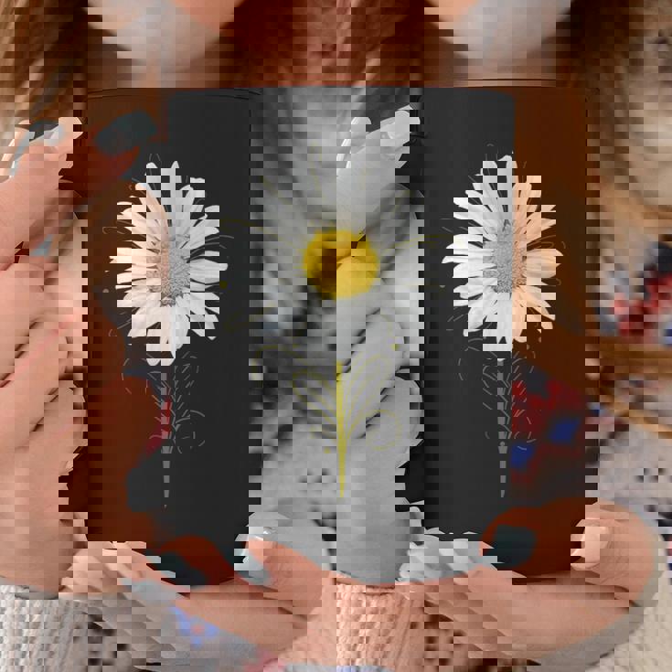 マーガレット ミクストメディア 美しい夏の花 ボタニカルアート コーヒーマグ 面白い贈り物