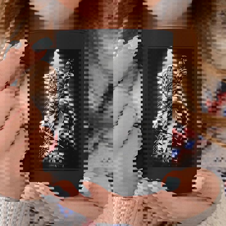 ミュージシャン チェロ奏者 面白い猫 チェロ奏者 コーヒーマグ 面白い贈り物