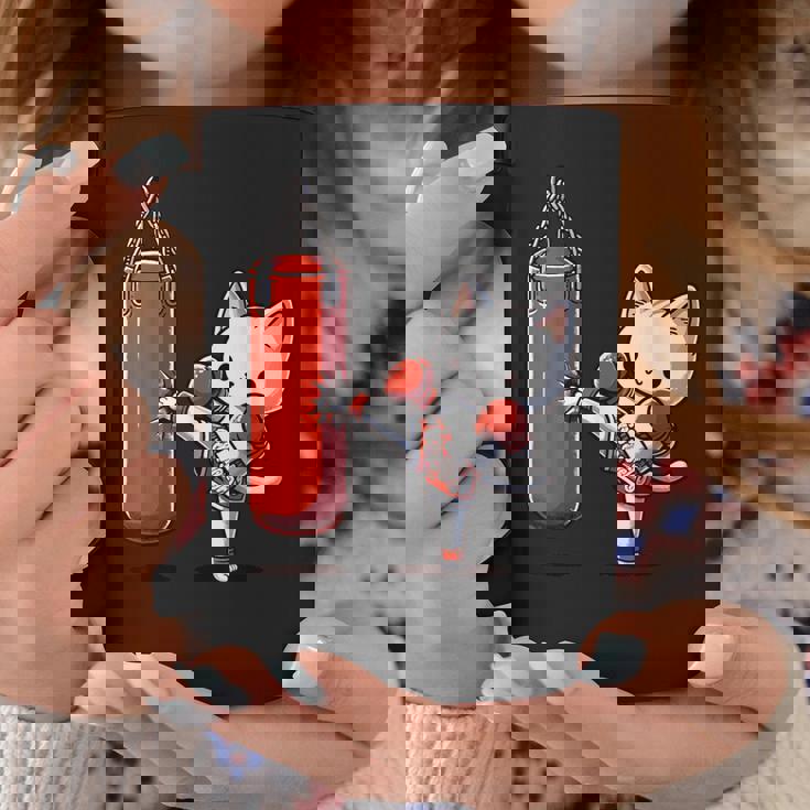 ムエタイ猫、キックボクシング コーヒーマグ 面白い贈り物