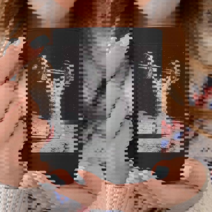 ムーンキャット 筋トレ 猫 フィットネス ジム ウェイトリフティング トレーニング 面白い猫 おもしろ コーヒーマグ 面白い贈り物