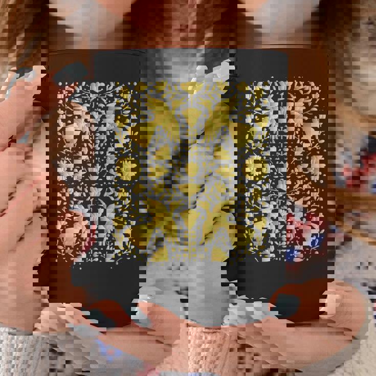 メキシカンテナンゴスのメキシカンゴールド刺繍プリント。 コーヒーマグ 面白い贈り物