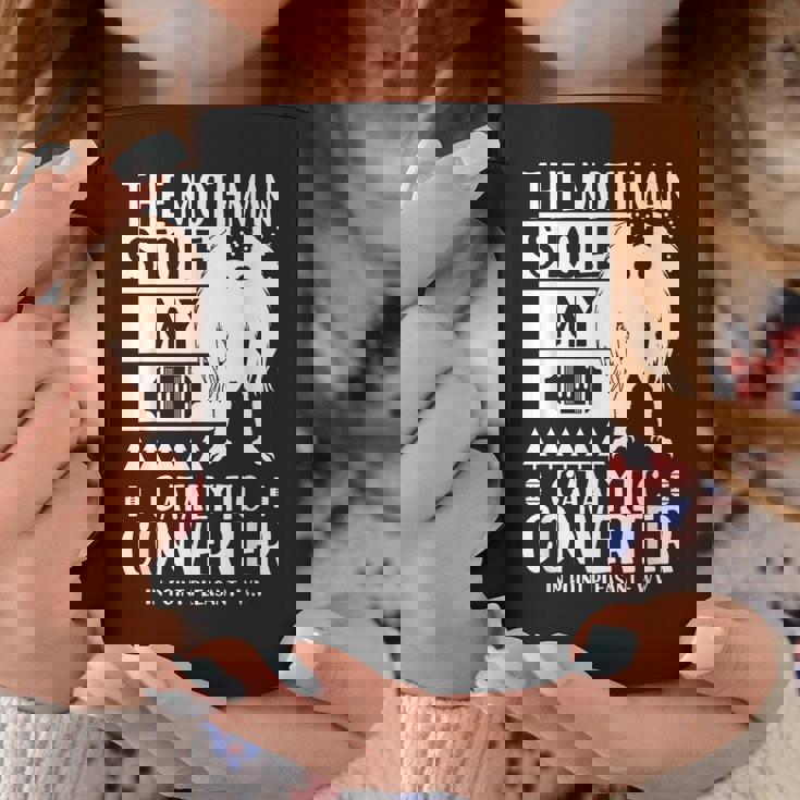 モスマンが私の触媒コンバーターを盗んだ Moth Man Cryptid コーヒーマグ 面白い贈り物