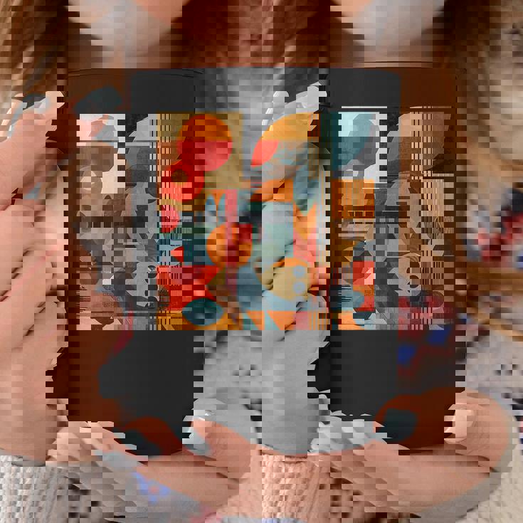 モダン 抽象 パターン ボーホー 抽象 幾何学 コーヒーマグ 面白い贈り物