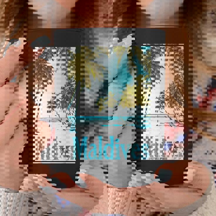 モルディブ島 ビーチ 熱帯風景 旅行 お土産 コーヒーマグ 面白い贈り物