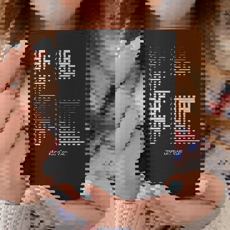 モールス符号tシャツ 国際モールス符号アルファベットシャツ コーヒーマグ 面白い贈り物