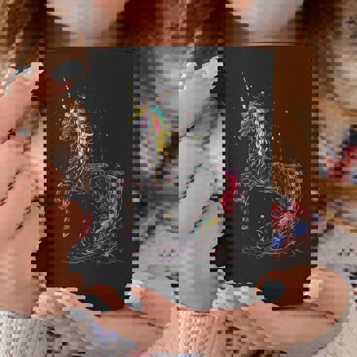 ユニコーン 虹 動物 モチーフ アートワーク ユニコーン コーヒーマグ 面白い贈り物