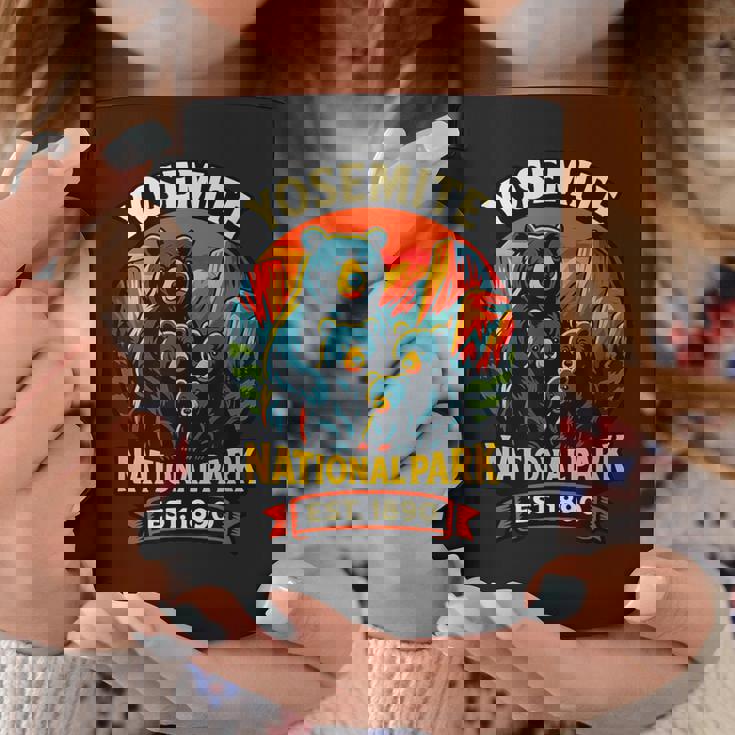 ヨセミテ国立公園 クマの家族 Est 1890 サンセットアート コーヒーマグ 面白い贈り物