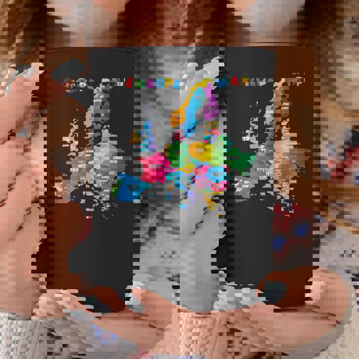 ヨーロッパ地図、国旗、ヨーロッパ諸国 コーヒーマグ 面白い贈り物