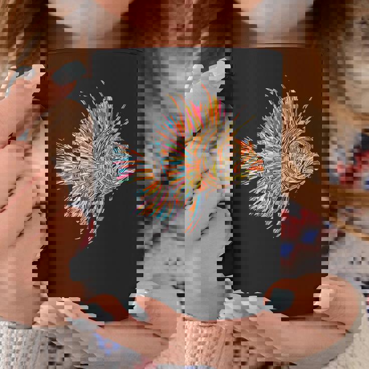 ライオンフィッシュ 動物 グラフィック アートワーク ライオンフィッシュ コーヒーマグ 面白い贈り物