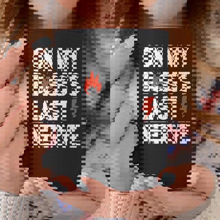 ライトニングボルトでボスの最後の神経質について コーヒーマグ 面白い贈り物