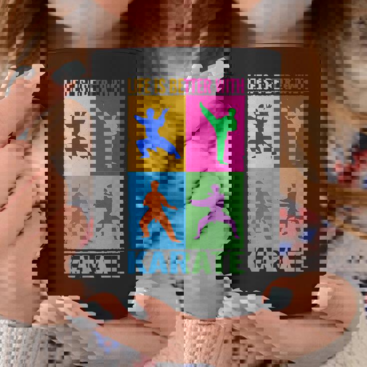 ライフ・イズ・ベター・格闘技と日本の戦闘空手 コーヒーマグ 面白い贈り物