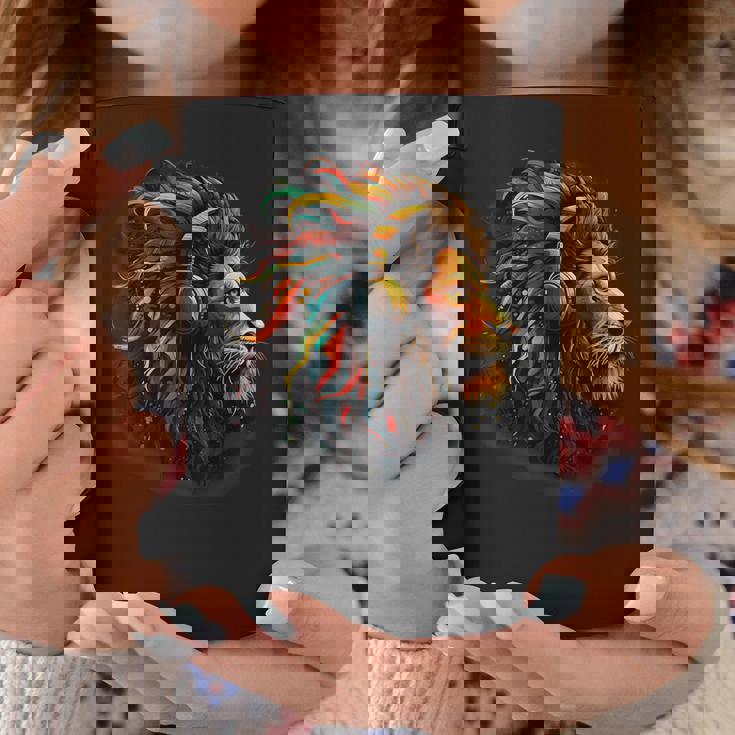 ラスタファリアン・ルーツ ギター ヒッピー ラスタ レゲエ ライオン ラスタファリ コーヒーマグ 面白い贈り物