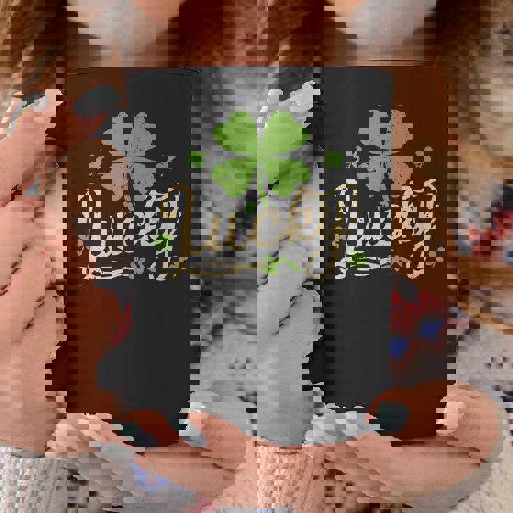 ラッキーシャムロック 四つ葉のクローバー 聖パトリックの日 コーヒーマグ 面白い贈り物