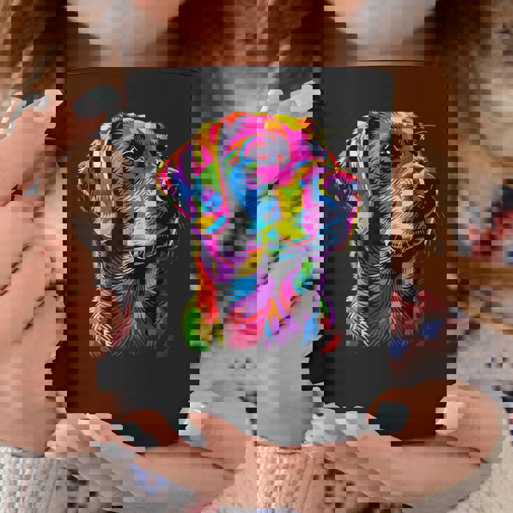 ラブラドールレトリバー カラフルカラー ポップアート グラフィック 犬 ラブラドール コーヒーマグ 面白い贈り物