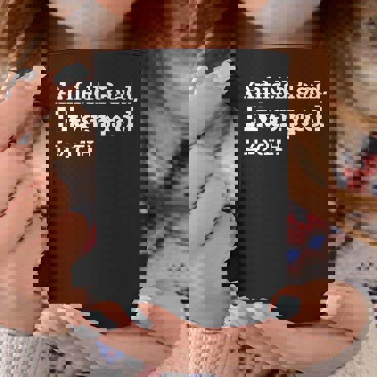 リバプールスタジアムの住所 コーヒーマグ 面白い贈り物