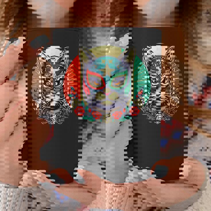 ルチャ リブレ クールキャットマスク ルチャドールマスク コーヒーマグ 面白い贈り物