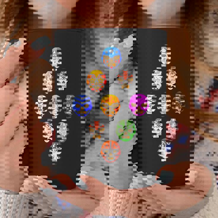 ルチャリブレまたはメキシカンレスリング マスクまたはルチャドール コーヒーマグ 面白い贈り物