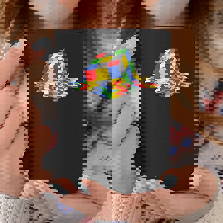 ルービックキューブパズル 溶けるクールなグラフィックデザイン コーヒーマグ 面白い贈り物