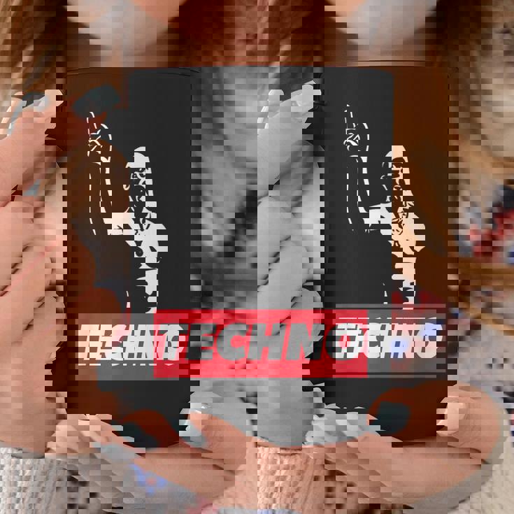 レイバー、Dj、ハードテクノパーティー、フェスティバルのためのテクノバイキング コーヒーマグ 面白い贈り物