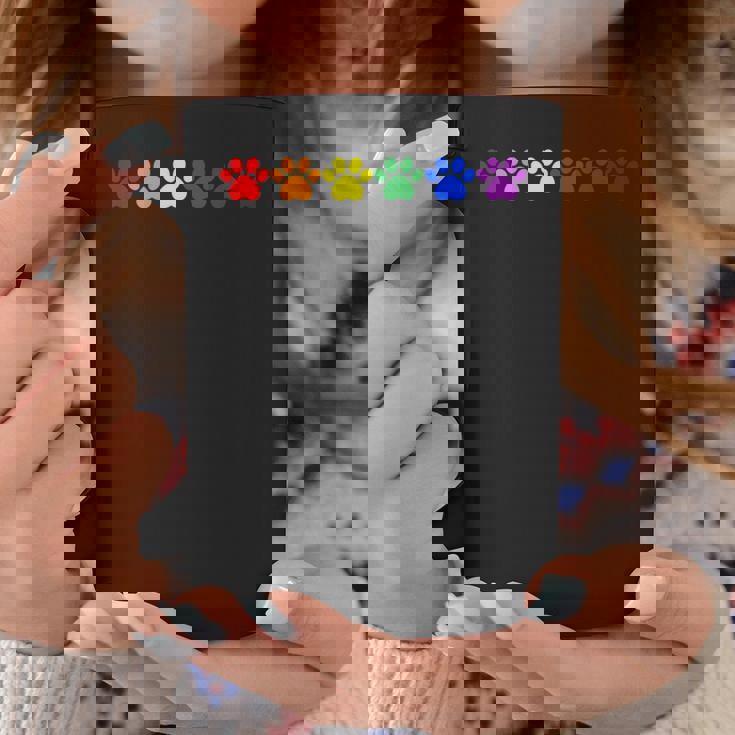 レインボー肉球 Lgbtq プライド ミニマル コーヒーマグ 面白い贈り物